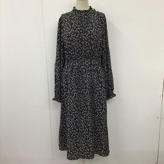 オリーブデオリーブ OLIVE des OLIVE ワンピース ロングスカート 長袖ロングワンピース フレアワンピース 切り替えワンピース 総柄 FREE プリント マルチカラー / マルチカラー /  レディース USED 古着 中古 10116957