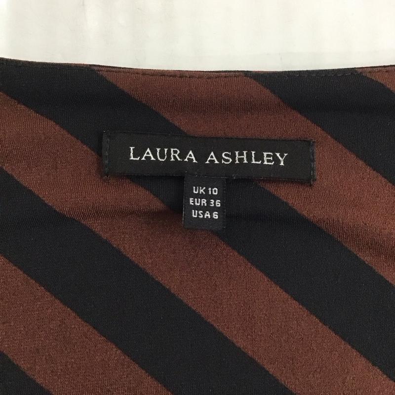 ローラ アシュレイ LAURA ASHLEY ワンピース ロングスカート 長袖ロングワンピース タイトワンピース 総柄 36 総柄 茶 / ブラウン /  レディース USED 古着 中古 10122806