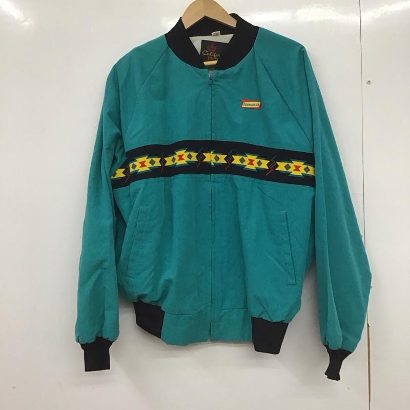 古着 USED ジャケット、上着 ジャンパー、ブルゾン ジップアップジャケット アウター 古着 XL ロゴ、文字 水色 / ライトブルー /  メンズ USED 古着 中古 10139691