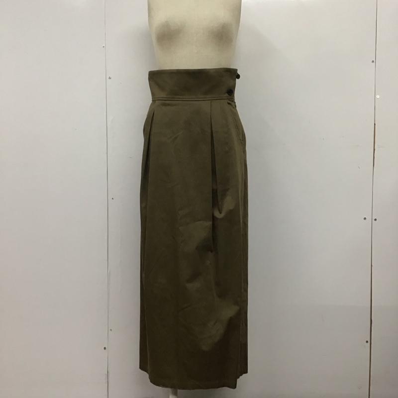 メゾンドベージュ Maison de Beige スカート ロングスカート 50-82151020 バックスリット 2 無地 カーキ / カーキ /  レディース USED 古着 中古 10109064