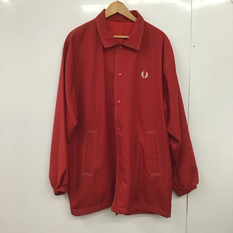 フレッドペリー FRED PERRY ジャケット、上着 ジャケット、ブレザー ジャケット アウター カラージャケット フロントボタン ロゴ、文字 赤 / レッド /  メンズ USED 古着 中古 10146700