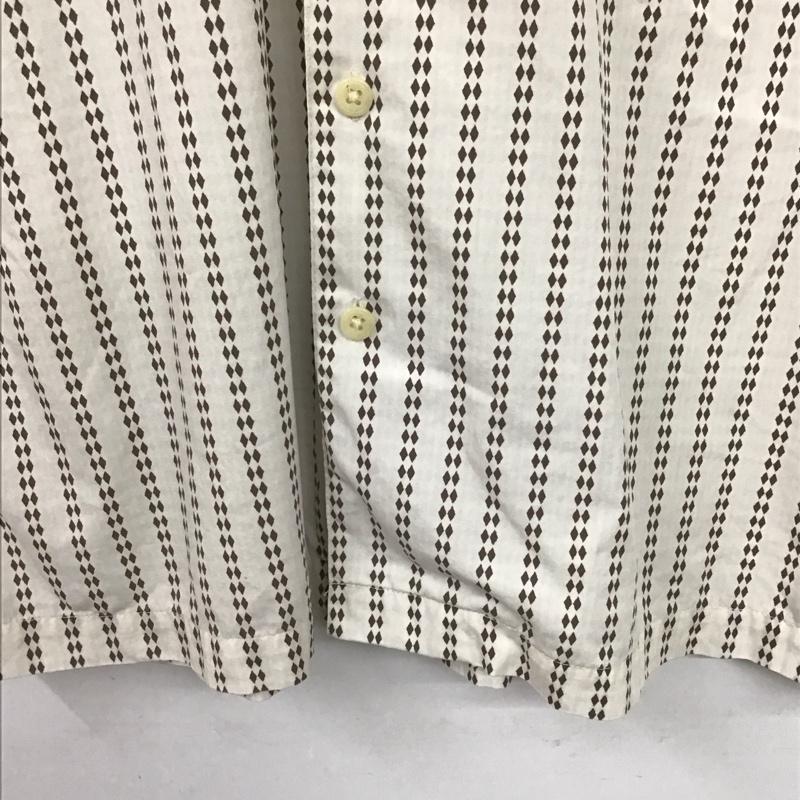 古着 USED シャツ、ブラウス 半袖 半袖シャツ プリントシャツ ポケットシャツ プリント 白 / ホワイト / X 茶 / ブラウン /  メンズ USED 古着 中古 10136238