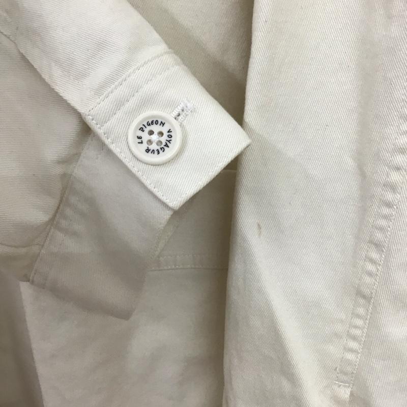 ニコアンド niko and... シャツ、ブラウス 長袖 長袖シャツ ロゴシャツ カラーシャツ L ロゴ、文字 白 / ホワイト /  メンズ USED 古着 中古 10133070