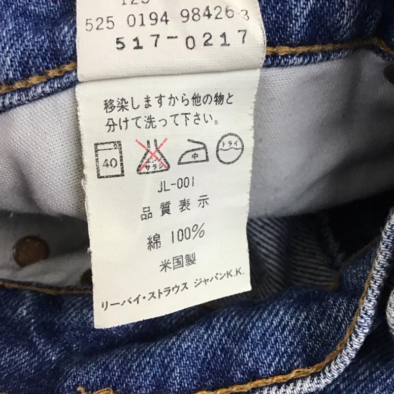 リーバイス Levi s パンツ デニム、ジーンズ 517-0217 ブーツカット W30 L34 30インチ 無地 青 / ブルー /  メンズ USED 古着 中古 10113924