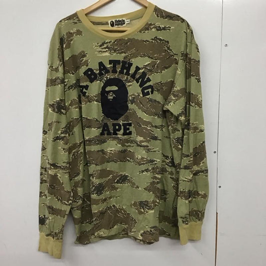 アベイシングエイプ A BATHING APE カットソー 長袖 長袖カットソー プリントカットソー クルーネック XXL プリント マルチカラー / マルチカラー /  メンズ USED 古着 中古 10130265