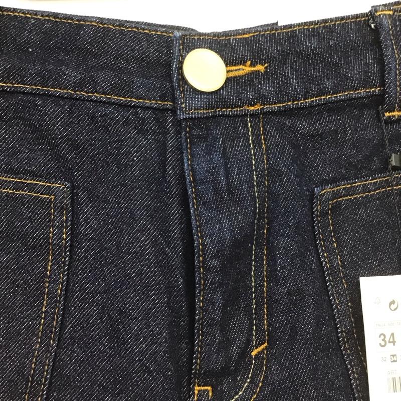 ザラ ZARA パンツ ショートパンツ 8228/024/407 3分丈ショート タグ付 34 無地 インディゴ / インディゴ /  レディース USED 古着 中古 10149058