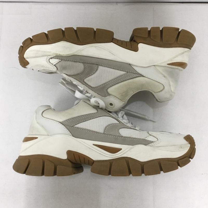 ザラ ZARA スニーカー スニーカー 7418 001 001 チャンキースニーカー EU38 無地 白 / ホワイト / X グレージュ / グレージュ /  レディース USED 古着 中古 10144319