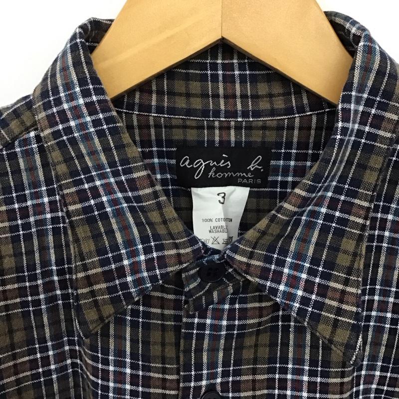 アニエスベーオム AGNESB.HOMME シャツ、ブラウス 長袖 長袖シャツ チェックシャツ カラーシャツ 3 チェック マルチカラー / マルチカラー /  メンズ USED 古着 中古 10147071