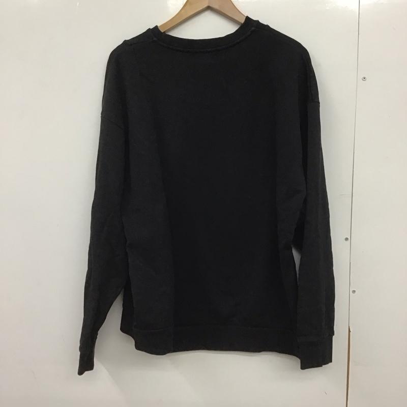 ズッカ ZUCCa トレーナー 長袖 長袖トレーナー スウェット クルーネック プルオーバー M 無地 黒 / ブラック /  メンズ USED 古着 中古 10148259