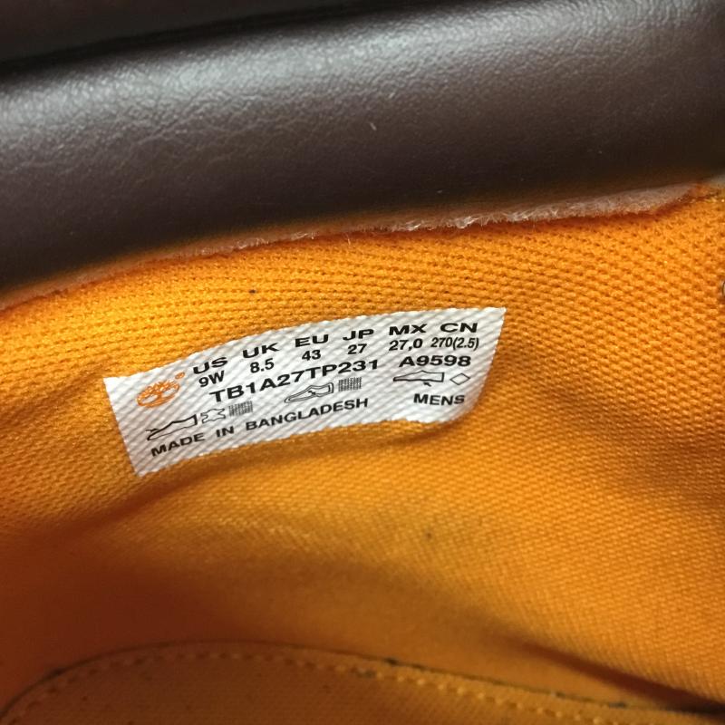 ティンバーランド Timberland ブーツ ショートブーツ TB1A27TP231 27.0cm ロゴ、文字 茶 / ブラウン /  メンズ USED 古着 中古 10140919
