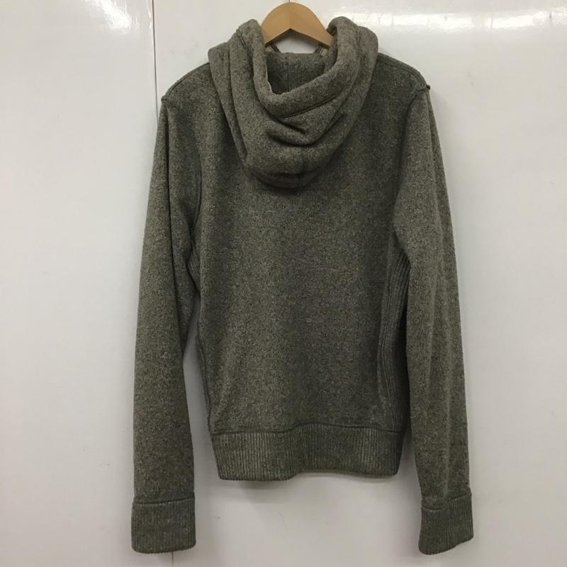 アバクロンビーアンドフィッチ ABERCROMBIE&FITCH パーカー 長袖 長袖パーカー プルオーバーパーカー ヘンリーネック M ロゴ、文字 灰 / グレー /  メンズ USED 古着 中古 10131987
