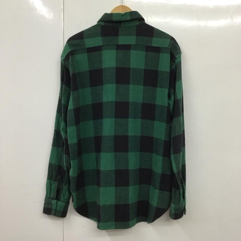 ゴールド GOLD パーカー 長袖 長袖シャツ チェックシャツ カラーシャツ L チェック 緑 / グリーン /  メンズ USED 古着 中古 10131992