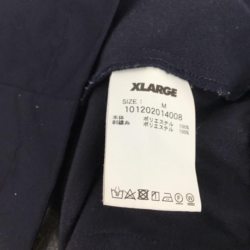 エクストララージ XLARGE シャツ、ブラウス 半袖 半袖シャツ 刺繍シャツ ポケットシャツ カラーシャツ M ロゴ、文字 紺 / ネイビー /  メンズ USED 古着 中古 10133263