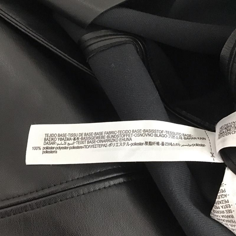 ザラ ZARA ジャケット、上着 ジャケット、ブレザー フェイクレザージャケット アウター ノーカラー XS 無地 黒 / ブラック /  レディース USED 古着 中古 10143713