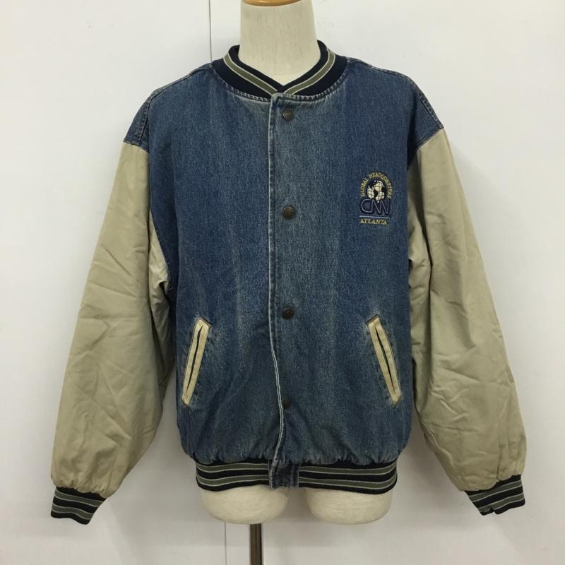 ギアフォースポーツ Gear for Sports ジャケット、上着 ジャンパー、ブルゾン デニム M ワンポイント 青 / ブルー / X ベージュ / ベージュ /  メンズ USED 古着 中古 10109642
