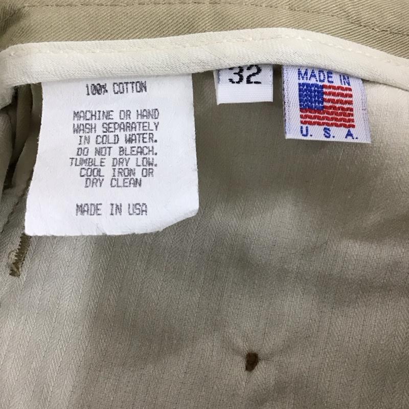 バリー ブリッケン BARRY BRICKEN パンツ チノパン チノパン カジュアルパンツ ワイドパンツ ストレートパンツ 32インチ 無地 ベージュ / ベージュ /  メンズ USED 古着 中古 10110395