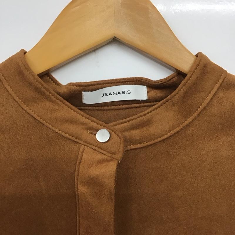 ジーナシス JEANASIS シャツ、ブラウス 長袖 JS064109MC アノラックプルオーバーシャツ FREE 無地 茶 / ブラウン /  レディース USED 古着 中古 10140694