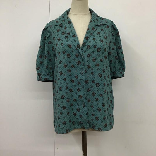マウジー MOUSSY シャツ、ブラウス 半袖 010CAH30-6020 VINTAGE FLOWER 開襟 FREE 総柄 青 / ブルー /  レディース USED 古着 中古 10119396