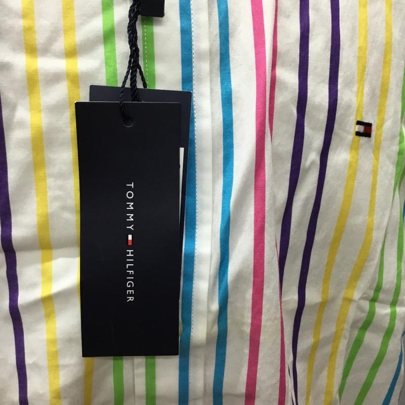 トミーヒルフィガー TOMMY HILFIGER シャツ、ブラウス 半袖 11-2117700 ボタンダウン コットン ストライプ L ワンポイント マルチカラー / マルチカラー /  メンズ USED 古着 中古 10111606