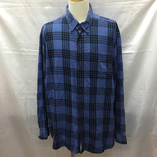 エルエルビーン L.L.Bean シャツ、ブラウス 長袖 228061 ボタンダウン XL チェック 青 / ブルー / X 黒 / ブラック / X 赤 / レッド /  メンズ USED 古着 中古 10116096