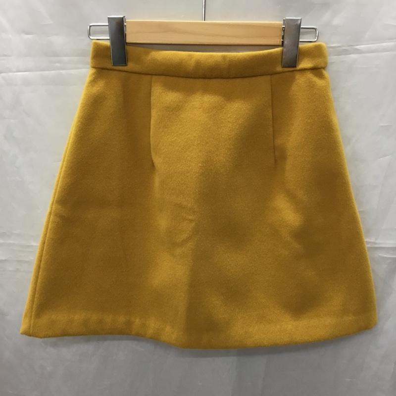 リエンダ rienda スカート ミニスカート ミニスカート フリースタイトスカート カジュアルスカート M 無地 マスタード / マスタード /  レディース USED 古着 中古 10114280