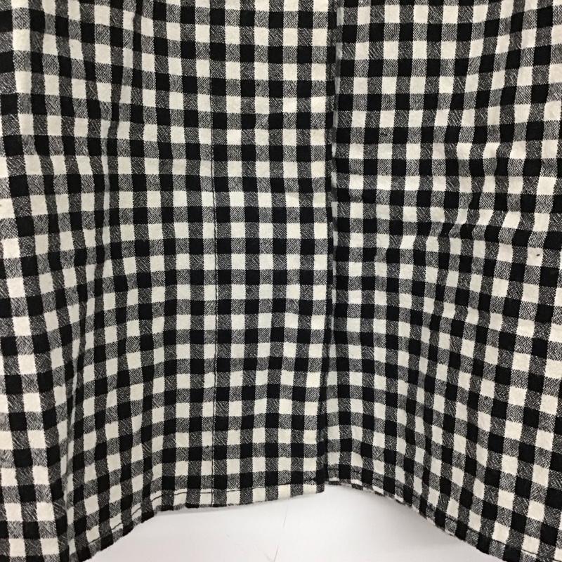 サマンサモスモス Samansa Mos2 シャツ、ブラウス 半袖 1711174 コットン ダブルボタン FREE チェック 黒 / ブラック / X 白 / ホワイト /  レディース USED 古着 中古 10144102