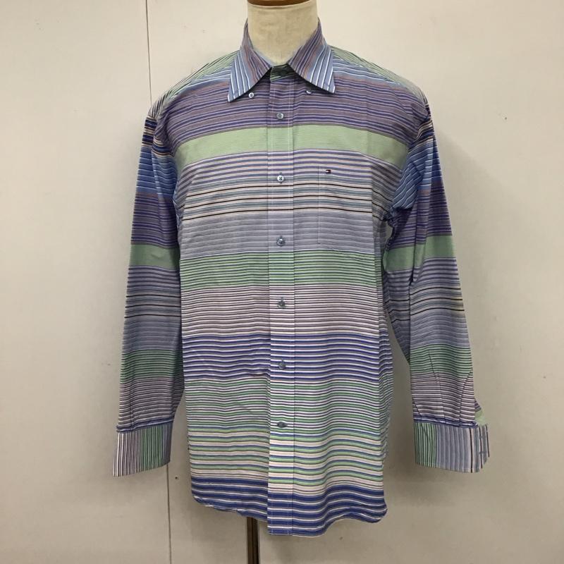 トミーヒルフィガー TOMMY HILFIGER シャツ、ブラウス 長袖 長袖シャツ カラーシャツ ポケットシャツ 長袖カットソー ボーダーシャツ M ボーダー柄 マルチカラー / マルチカラー /  メンズ USED 古着 中古 10114982