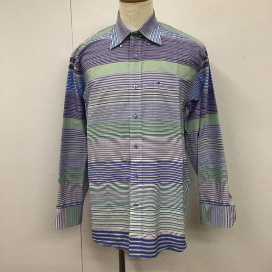 トミーヒルフィガー TOMMY HILFIGER シャツ、ブラウス 長袖 長袖シャツ カラーシャツ ポケットシャツ 長袖カットソー ボーダーシャツ M ボーダー柄 マルチカラー / マルチカラー /  メンズ USED 古着 中古 10114982