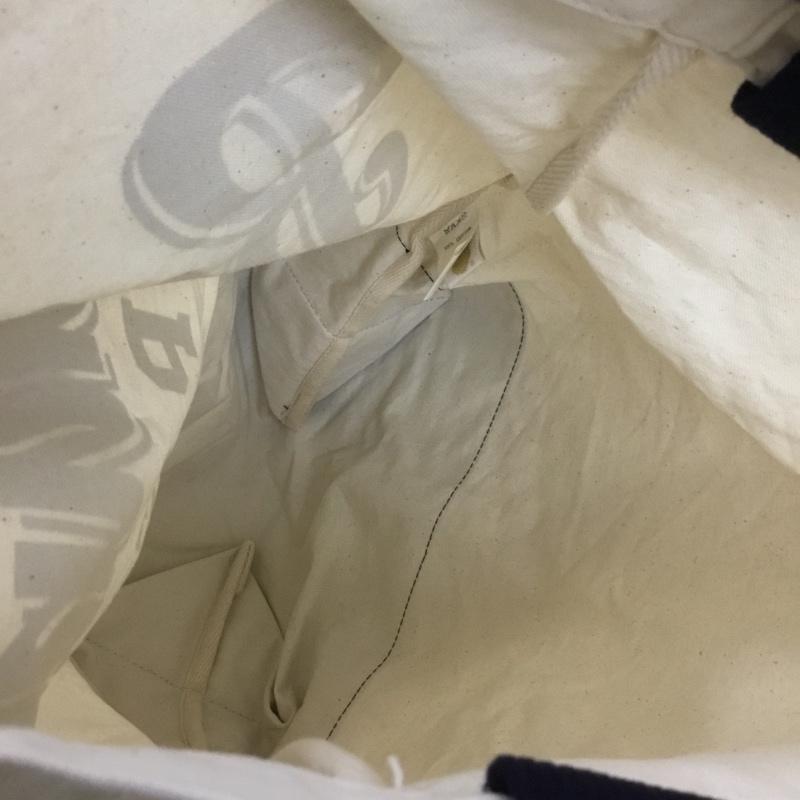 アベイシングエイプ A BATHING APE トートバッグ トートバッグ 2WAY ショルダー ロゴ、文字 紺 / ネイビー / X アイボリー / アイボリー /  メンズ USED 古着 中古 10140204