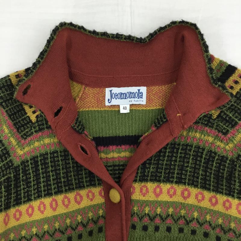 ホコモモラ Jocomomola カーディガン 七分袖 40 幾何柄 マルチカラー / マルチカラー /  レディース USED 古着 中古 10143129