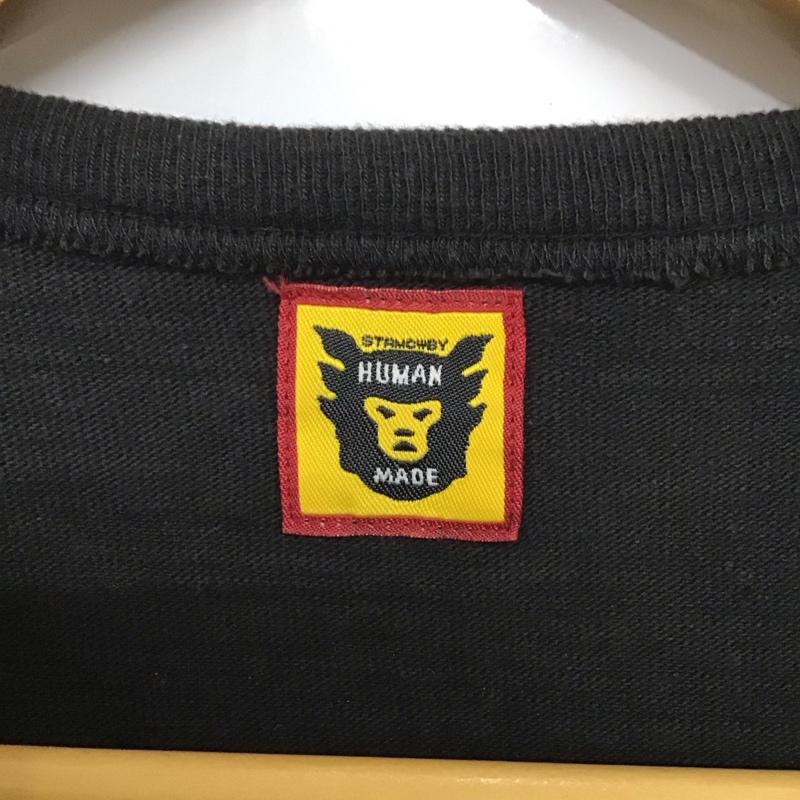 ヒューマンメード HUMAN MADE Tシャツ 半袖 半袖カットソー 無地Tシャツ クルーネックカットソー プリント 黒 / ブラック /  メンズ USED 古着 中古 10135935