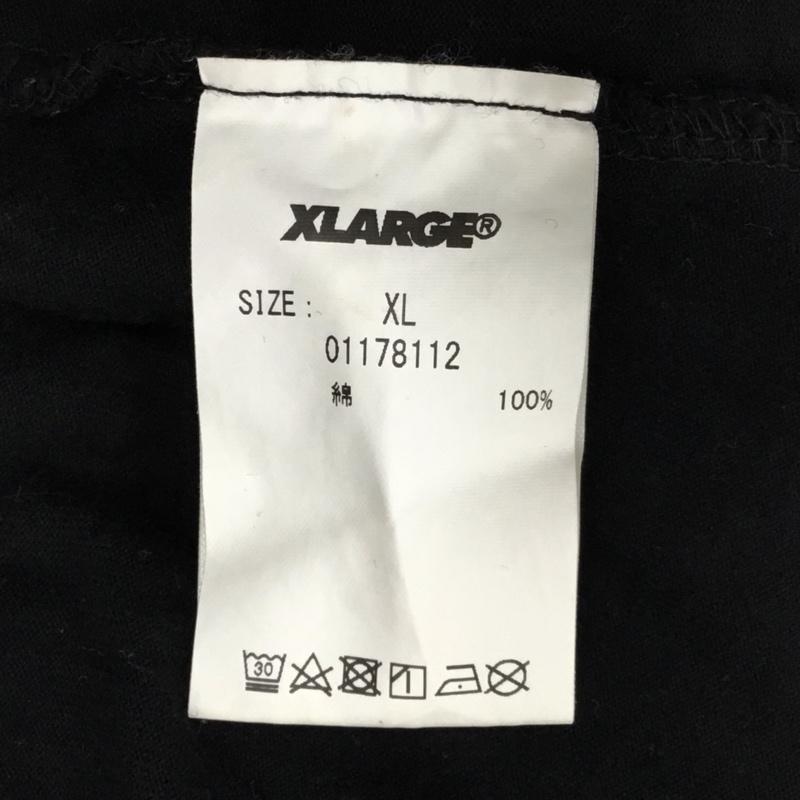 エクストララージ XLARGE Tシャツ 半袖 01178112 クルーネック プリント XL ロゴ、文字 黒 / ブラック /  メンズ USED 古着 中古 10121236