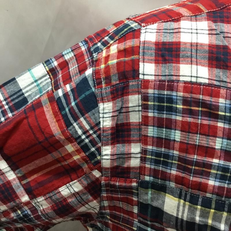 エディーバウアー Eddie Bauer シャツ、ブラウス 半袖 ボタンダウン 胸ポケット プルオーバー M チェック マルチカラー / マルチカラー /  メンズ USED 古着 中古 10111585