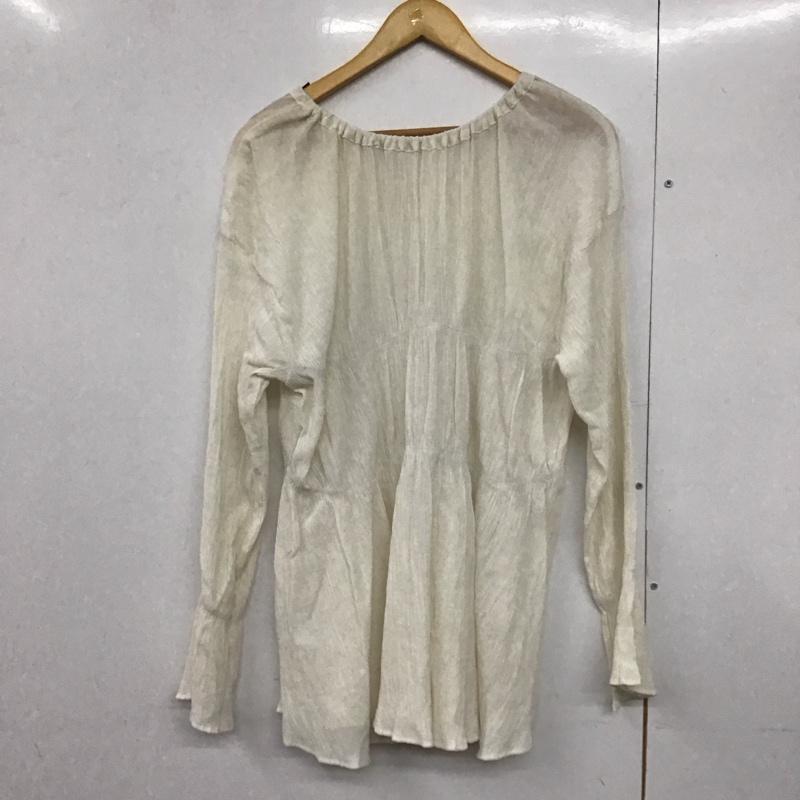 ローリーズファーム LOWRYS FARM シャツ、ブラウス 長袖 長袖シャツ 無地シャツ ノーカラーシャツ 前開 FREE 無地 白 / ホワイト /  レディース USED 古着 中古 10142682