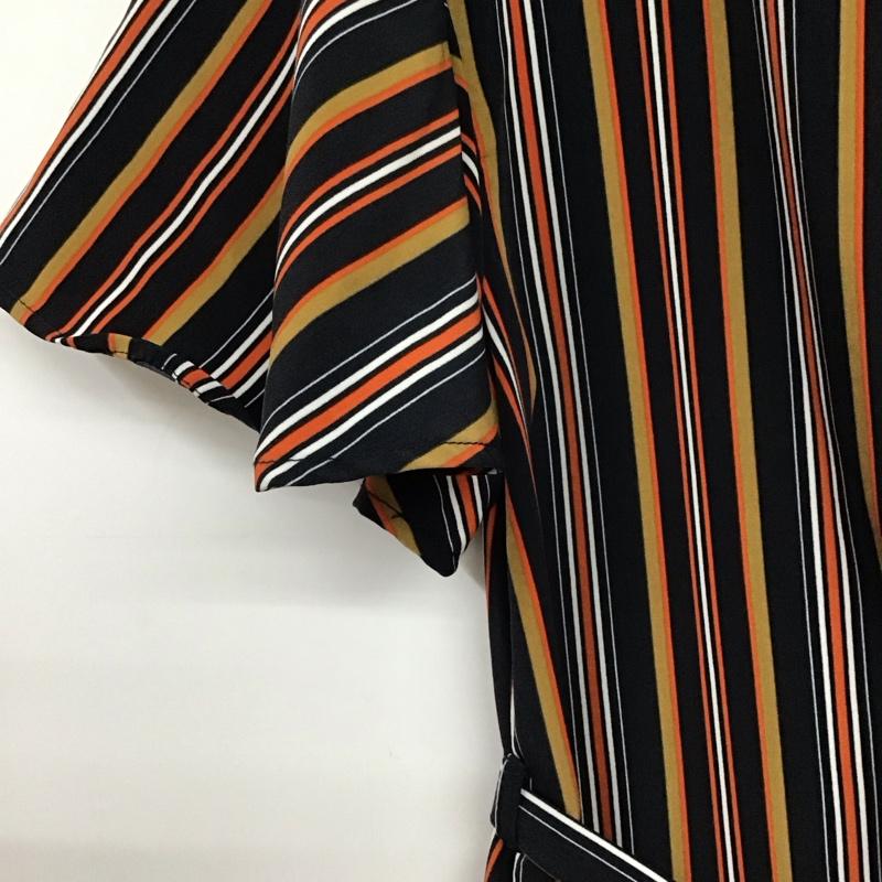 グローバルワーク GLOBAL WORK ワンピース ロングスカート 半袖シャツロングワンピース フロントボタン L ストライプ マルチカラー / マルチカラー /  レディース USED 古着 中古 10149691