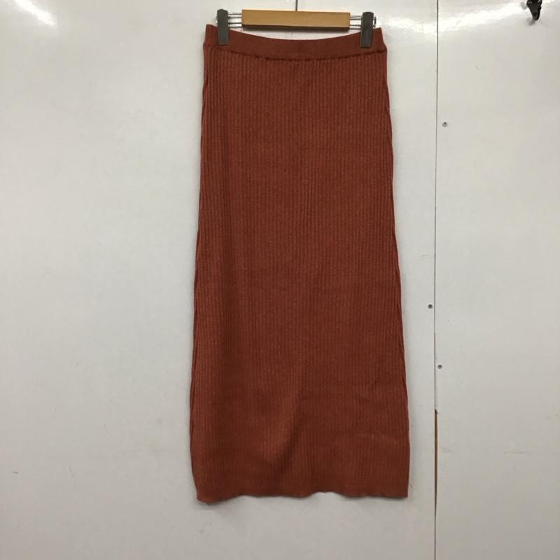 フリークスストア FREAK S STORE スカート ロングスカート 223-3145 リブニット FREE 無地 橙 / オレンジ /  レディース USED 古着 中古 10142002