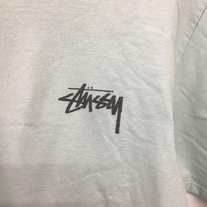 ステューシー STUSSY Tシャツ 半袖 半袖カットソー プリントTシャツ クルーネックカットソー S ロゴ、文字 水色 / ライトブルー /  メンズ USED 古着 中古 10148691