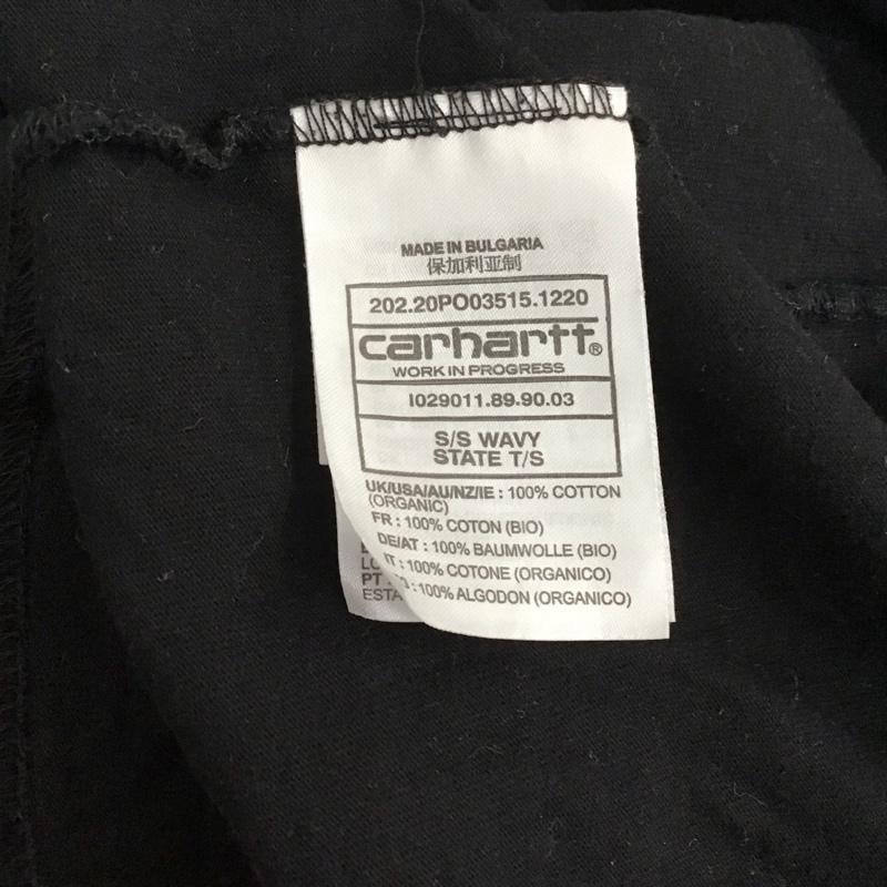 カーハート Carhartt Tシャツ 半袖 半袖カットソー プリントTシャツ クルーネックカットソー L ロゴ、文字 黒 / ブラック /  メンズ USED 古着 中古 10128658