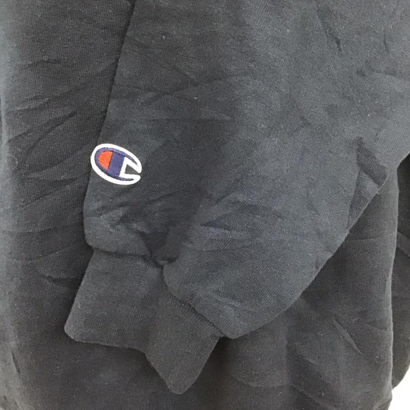 チャンピオン Champion カットソー 長袖 長袖カットソー クルーネックカットソー ロングスリーブカットソー プリントTシャツ XXL ロゴ、文字 紺 / ネイビー /  メンズ USED 古着 中古 10118256