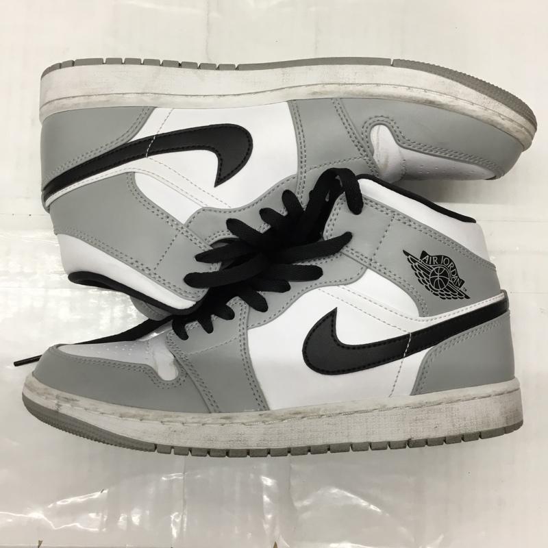 ナイキ NIKE スニーカー スニーカー 554724 092 AIR JORDAN 1 MID 26.5cm 箱有 26.5cm ロゴ、文字 白 / ホワイト / X 黒 / ブラック / X 灰 / グレー /  メンズ USED 古着 中古 10108438