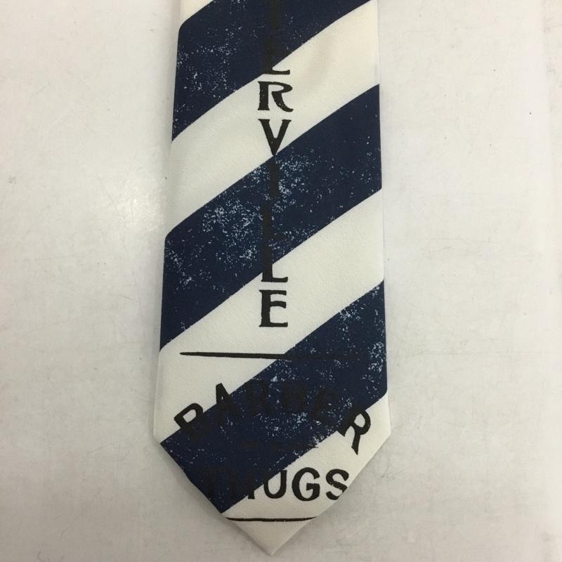 ギャングスタービル GANGSTERVILLE ネクタイ ネクタイ ロゴ、文字 白 / ホワイト / X 紺 / ネイビー / X 黒 / ブラック /  メンズ USED 古着 中古 10143309