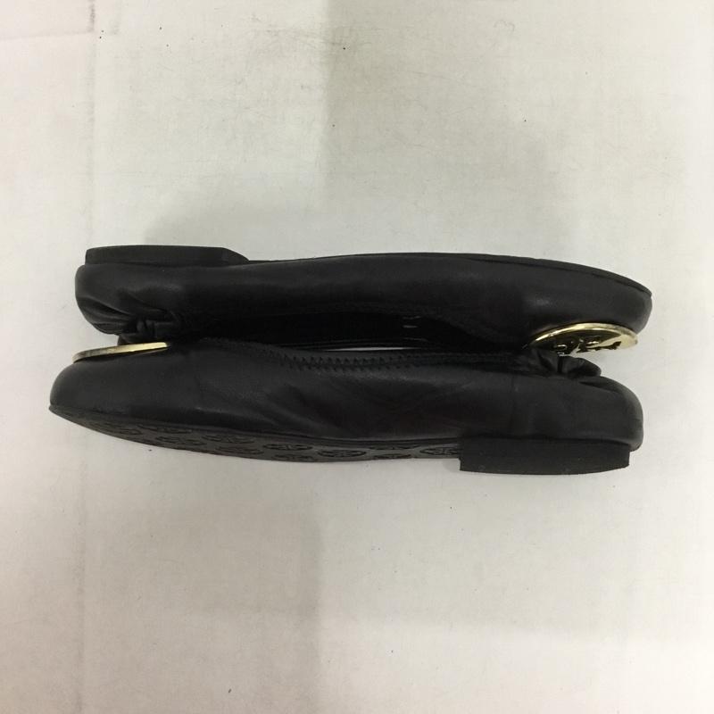 トリーバーチ TORY BURCH パンプス パンプス フラットシューズ ロゴ、文字 黒 / ブラック / X 金 / ゴールド /  レディース USED 古着 中古 10149814