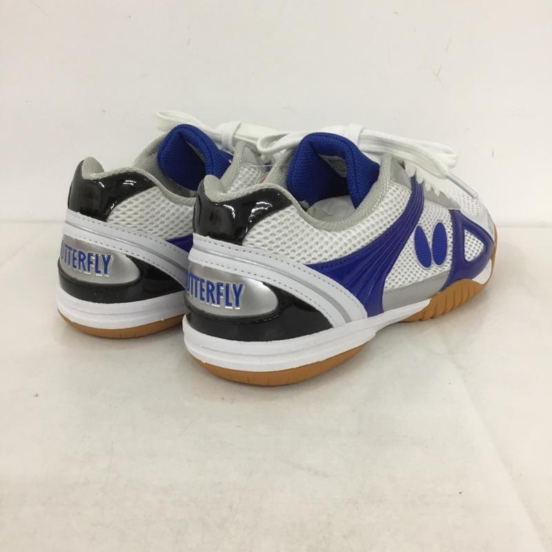 バタフライ BUTTERFLY スニーカー スニーカー 93600 レゾライン トライネックス 卓球シューズ 25.0cm 25.0cm ロゴ、文字 青 / ブルー / X 白 / ホワイト / X 黒 / ブラック /  レディース USED 古着 中古 10142516