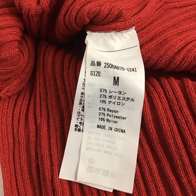 アズールバイマウジー AZUL BY MOUSSY カットソー 長袖 250hab70-024i ランダムリブハイネックニットトップス M 無地 赤 / レッド /  レディース USED 古着 中古 10143045