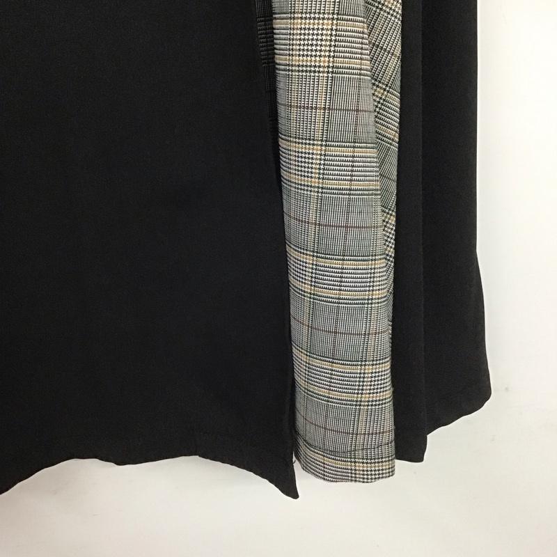 ダブルクローゼット w closet スカート ロングスカート FREE 無地 X チェック 黒 / ブラック / X 灰 / グレー /  レディース USED 古着 中古 10140063