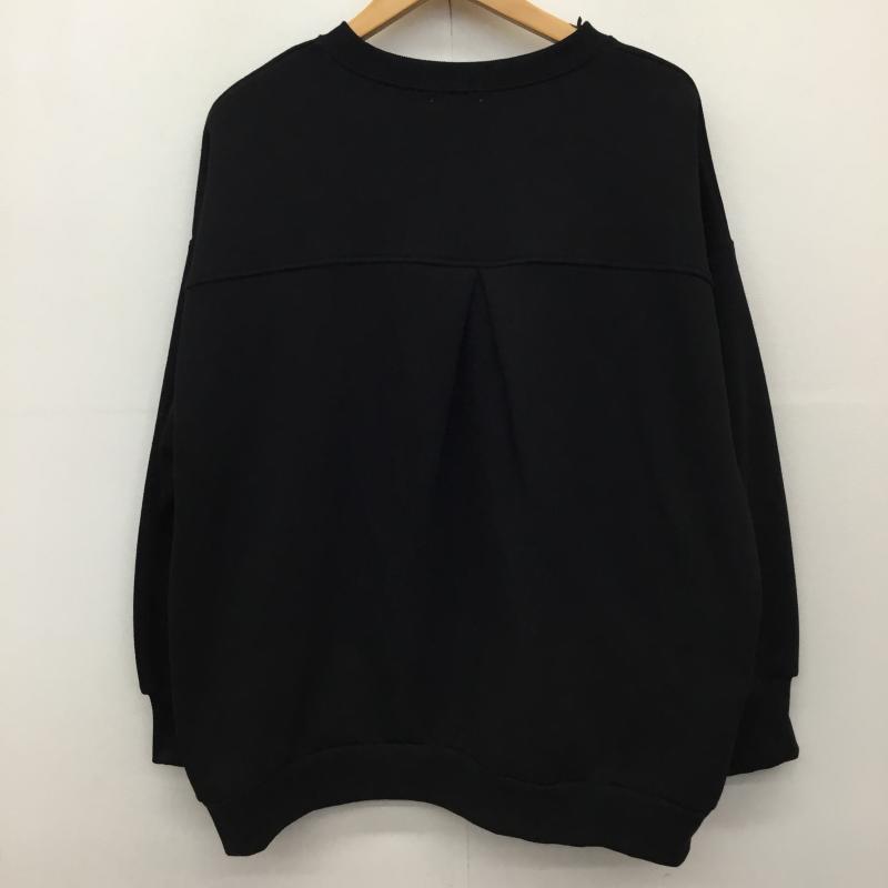 アースミュージックアンドエコロジー earth music&ecology トレーナー 長袖 1L47L1G0100 FREE ロゴ、文字 黒 / ブラック /  レディース USED 古着 中古 10142553