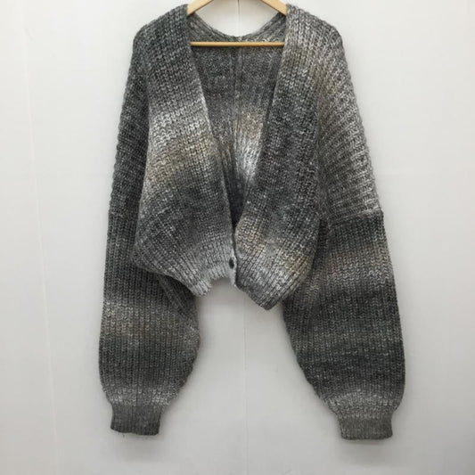 フリークスストア FREAK S STORE カーディガン 長袖 F23-TKK-43 FREE ボーダー柄 灰 / グレー /  レディース USED 古着 中古 10143944