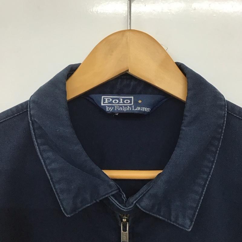 ポロバイラルフローレン Polo by RALPH LAUREN ジャケット、上着 ジャンパー、ブルゾン ジップアップジャケット アウター 古着 L ロゴ、文字 紺 / ネイビー /  メンズ USED 古着 中古 10145554
