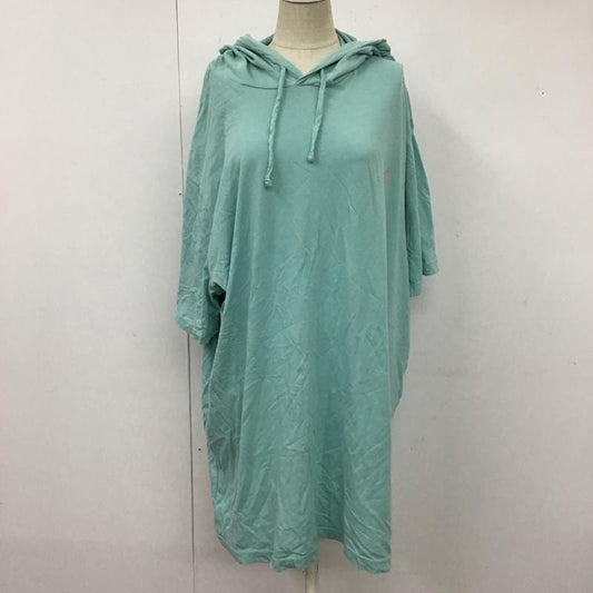 ポロラルフローレン POLO RALPH LAUREN パーカー 半袖 プルオーバー 2XL ワンポイント 水色 / ライトブルー /  レディース USED 古着 中古 10115477