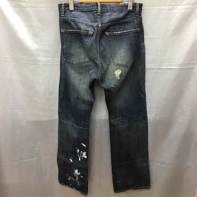 グラム glamb パンツ デニム、ジーンズ デニムパンツ ストレートパンツ カジュアルパンツ 1 ダメージ加工 インディゴ / インディゴ /  メンズ USED 古着 中古 10118424